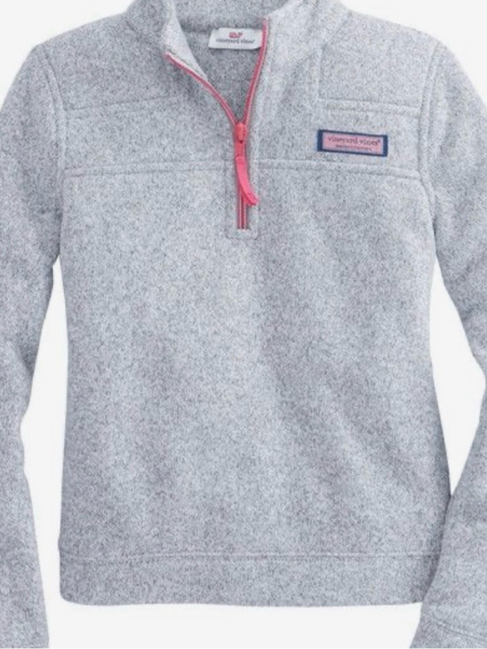 VINEYARD VINES Girls Medium 10-12 Pullover Sweatshirt 1/4 Zip